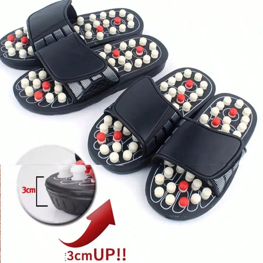 Foot Massage Reflexology Slippers – Moxibustion Walking Shoes for Pain Relief & Circulation