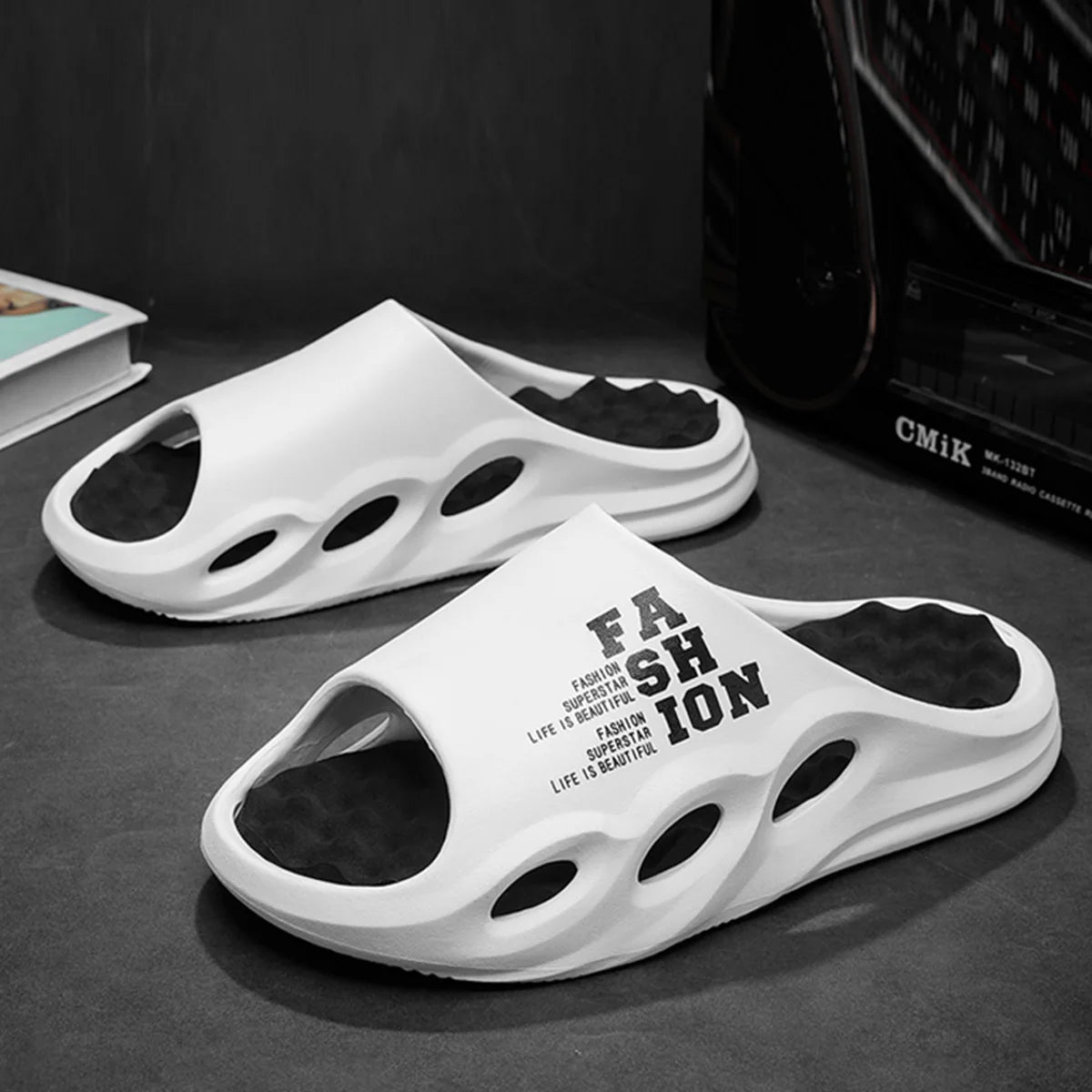 Men’s Non-Slip Massage Slippers – Thick Sole Indoor/Outdoor Summer Slides & Shower Slippers