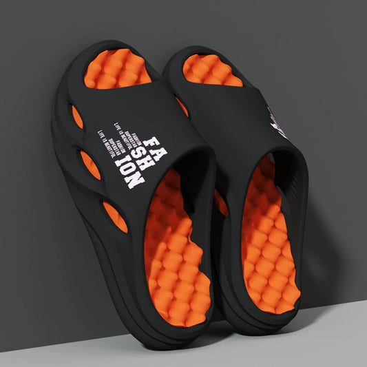 Men’s Non-Slip Massage Slippers – Thick Sole Indoor/Outdoor Summer Slides & Shower Slippers